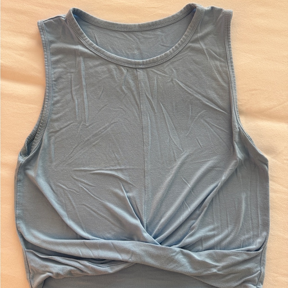 ALO Yoga Sky Blue Twist Tank Top